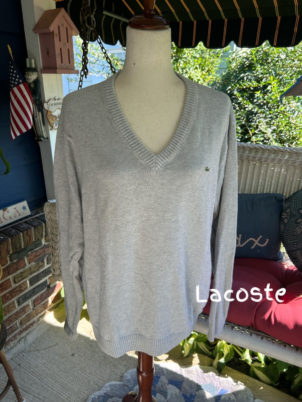 Light Gray V-Neck Sweater